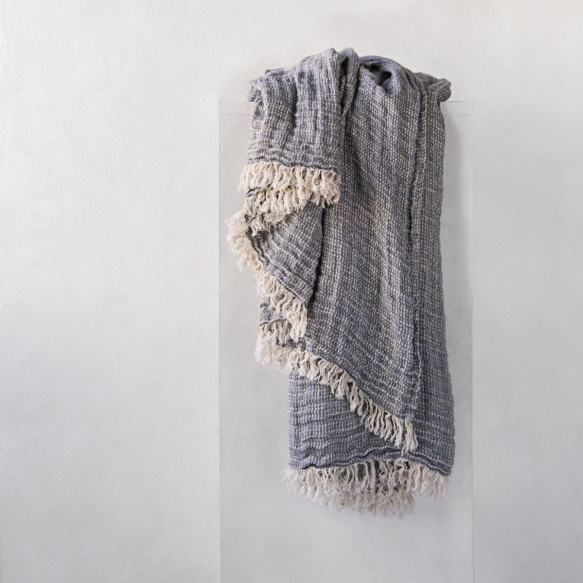 Crush Linen Throw Blanket - Fonda Melange