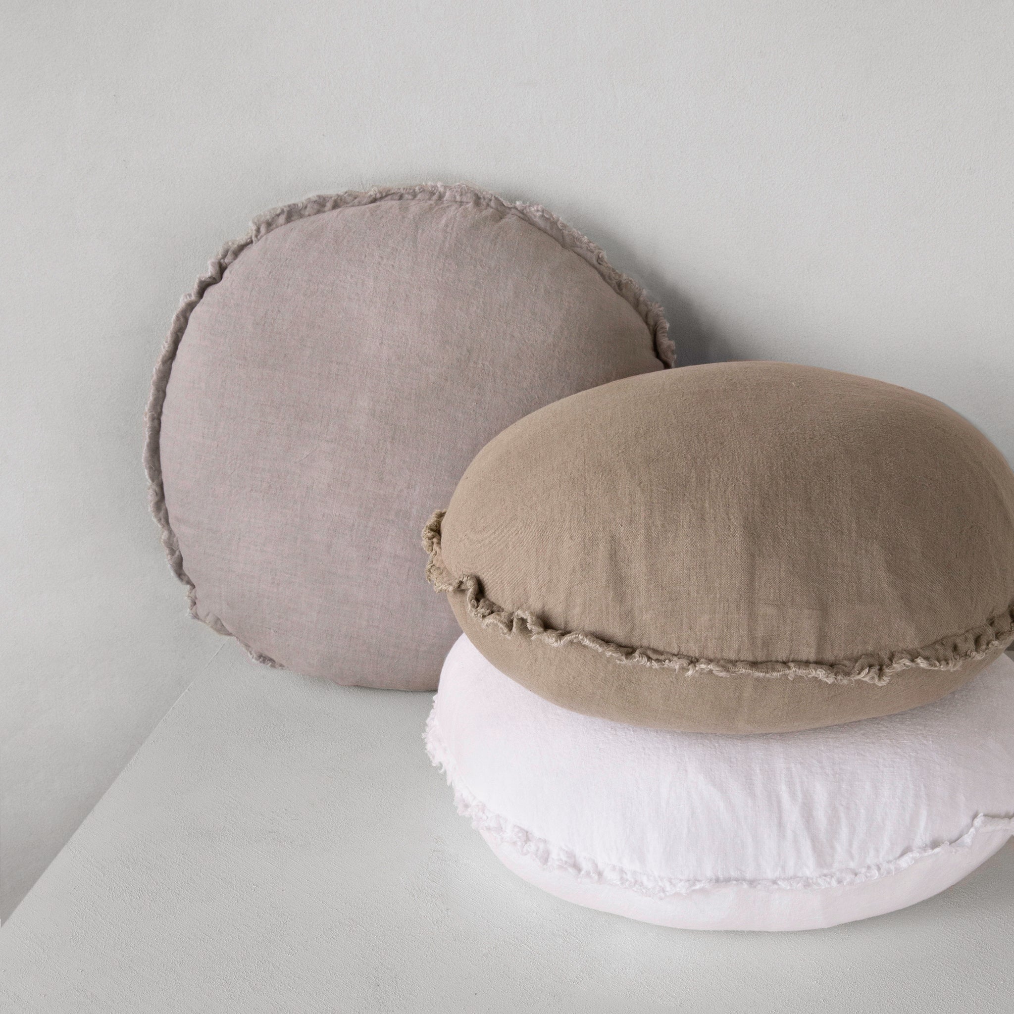 Round Linen Cushion | Lavender Tone | Hale Mercantile Co.