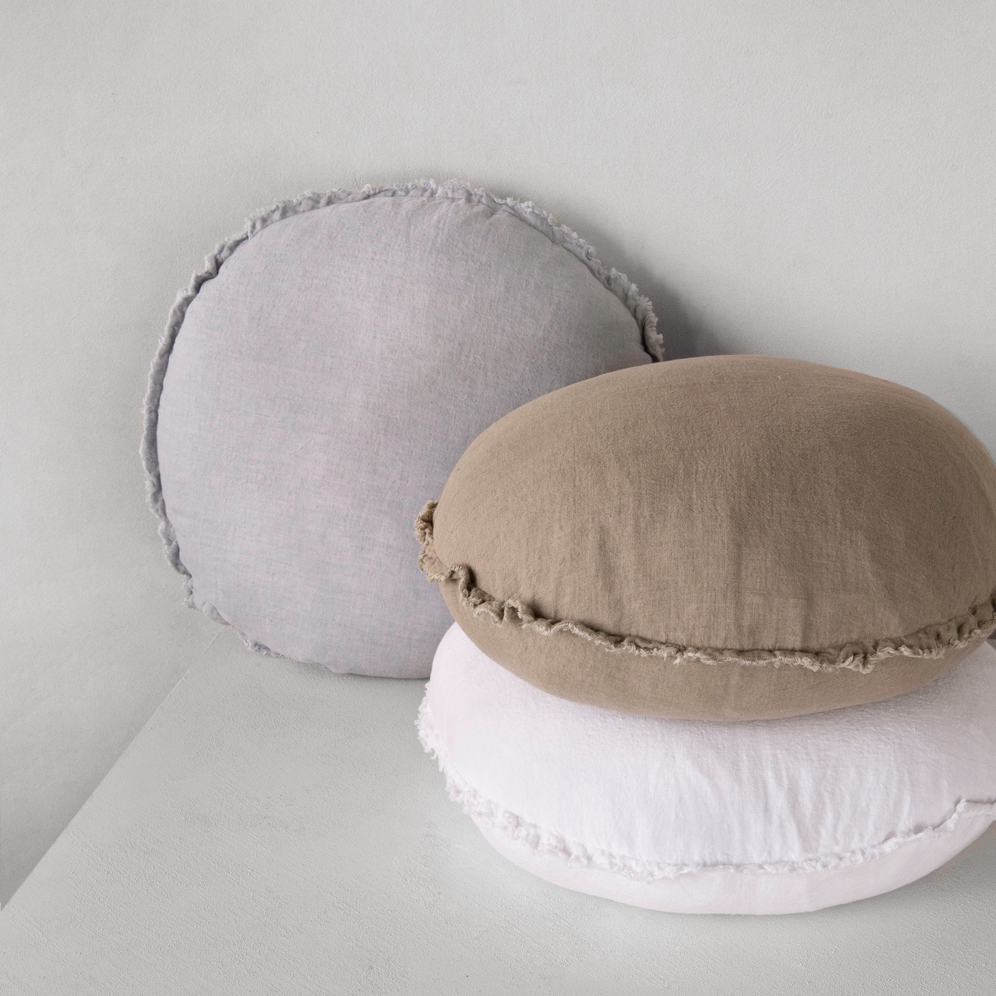 Round Linen Cushion | Classic Taupe | Hale Mercantile Co.