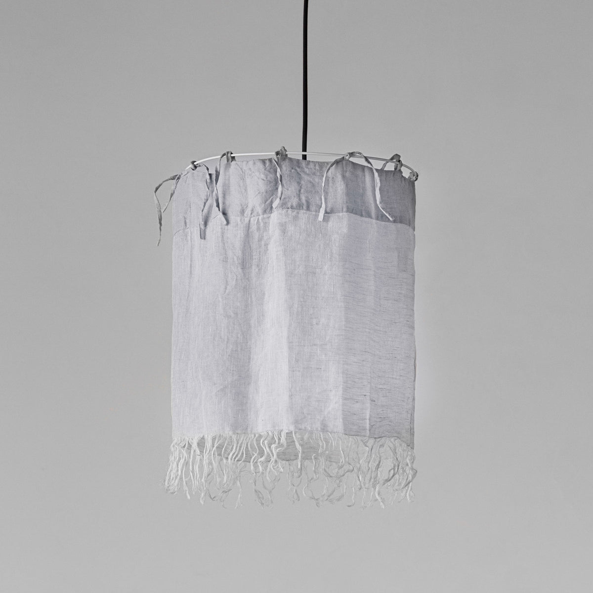 Linen Lamp Shade- Fog Sheer