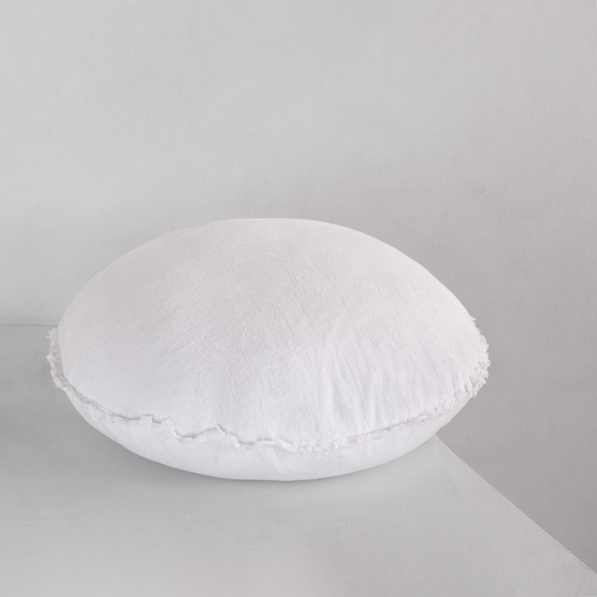 Round Linen Cushion | Antique White | Hale Mercantile Co.