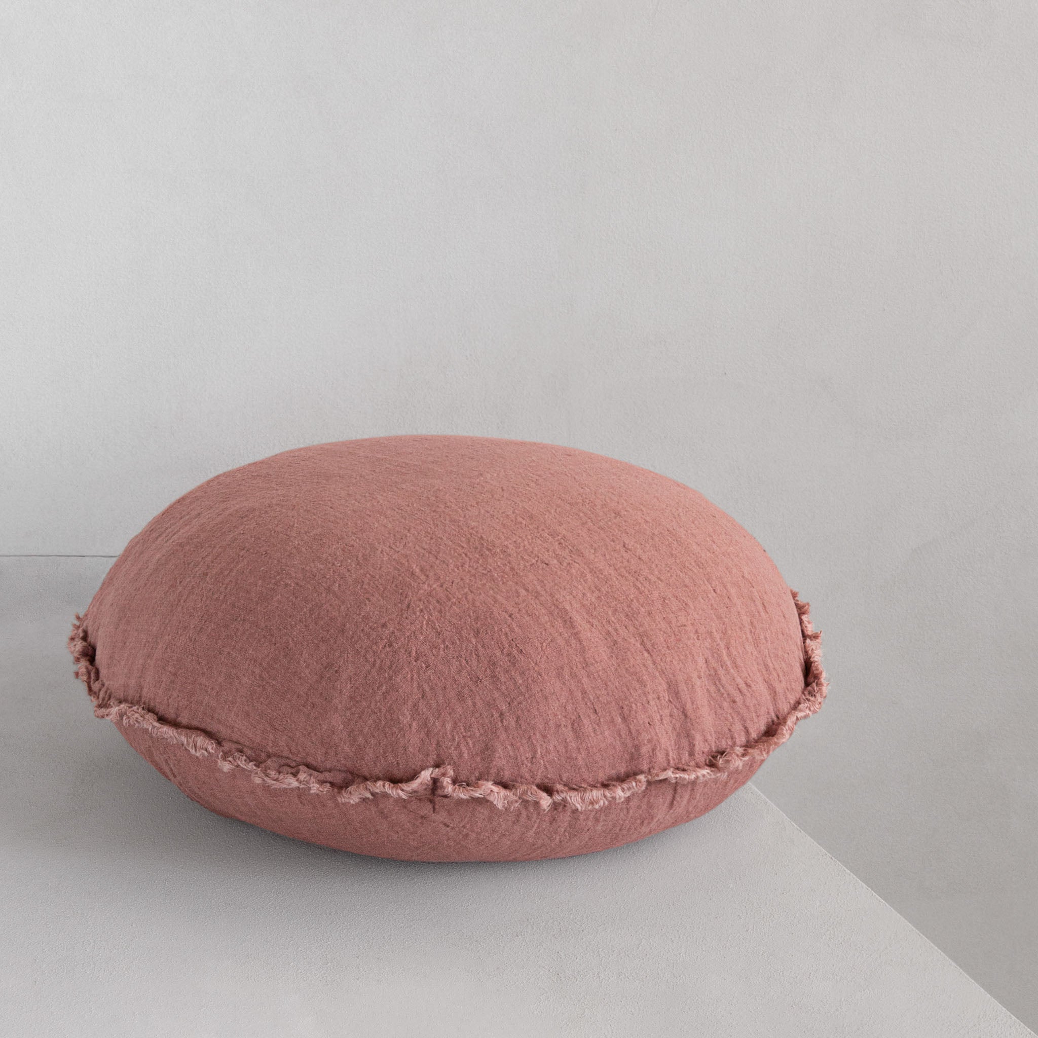 Round Linen Cushion | Clay Pink | Hale Mercantile Co.