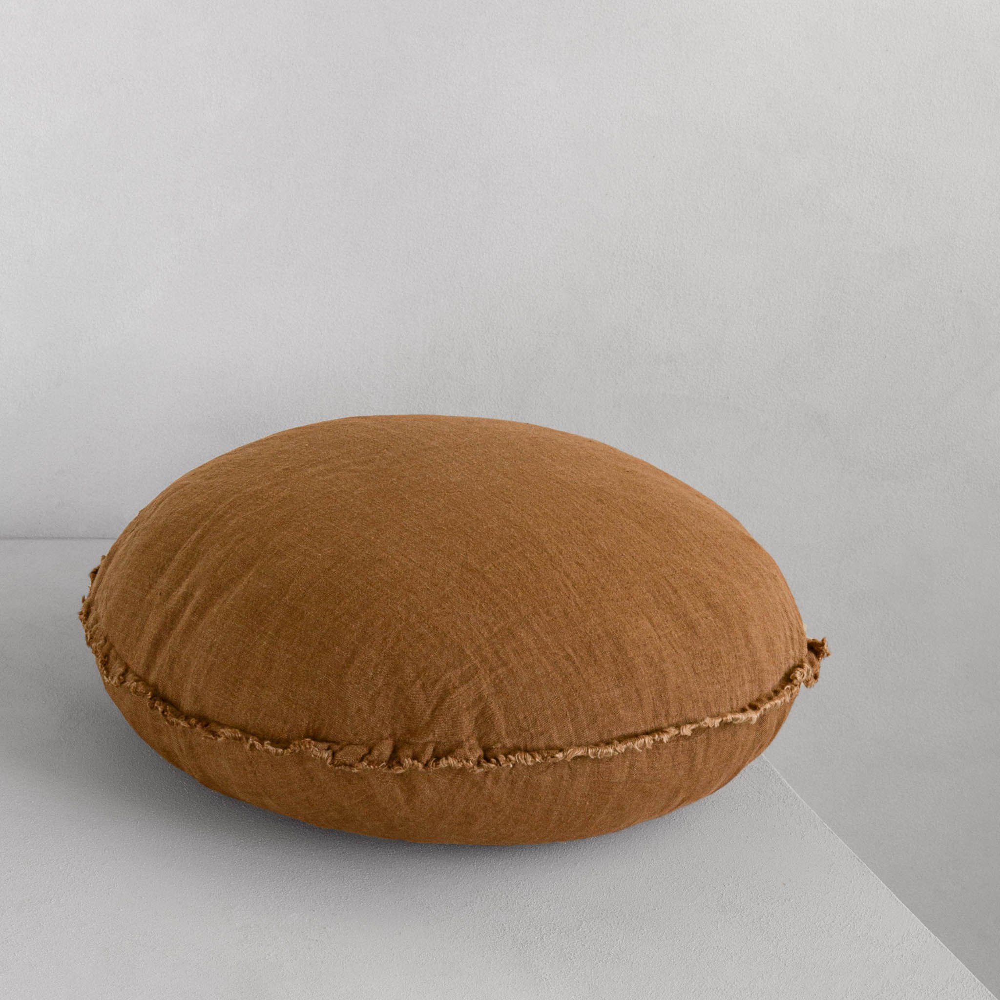 Round Linen Cushion | Rust Tone | Hale Mercantile Co.