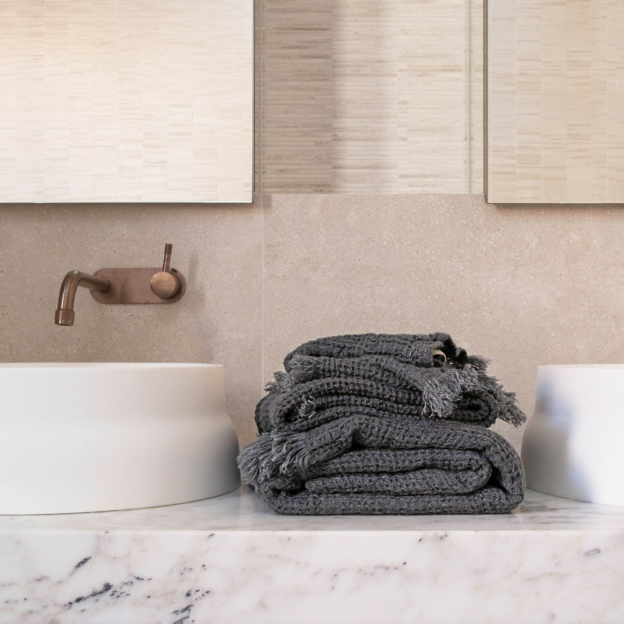 Linen Face Towel | Charcoal Grey | Hale Mercantile Co.