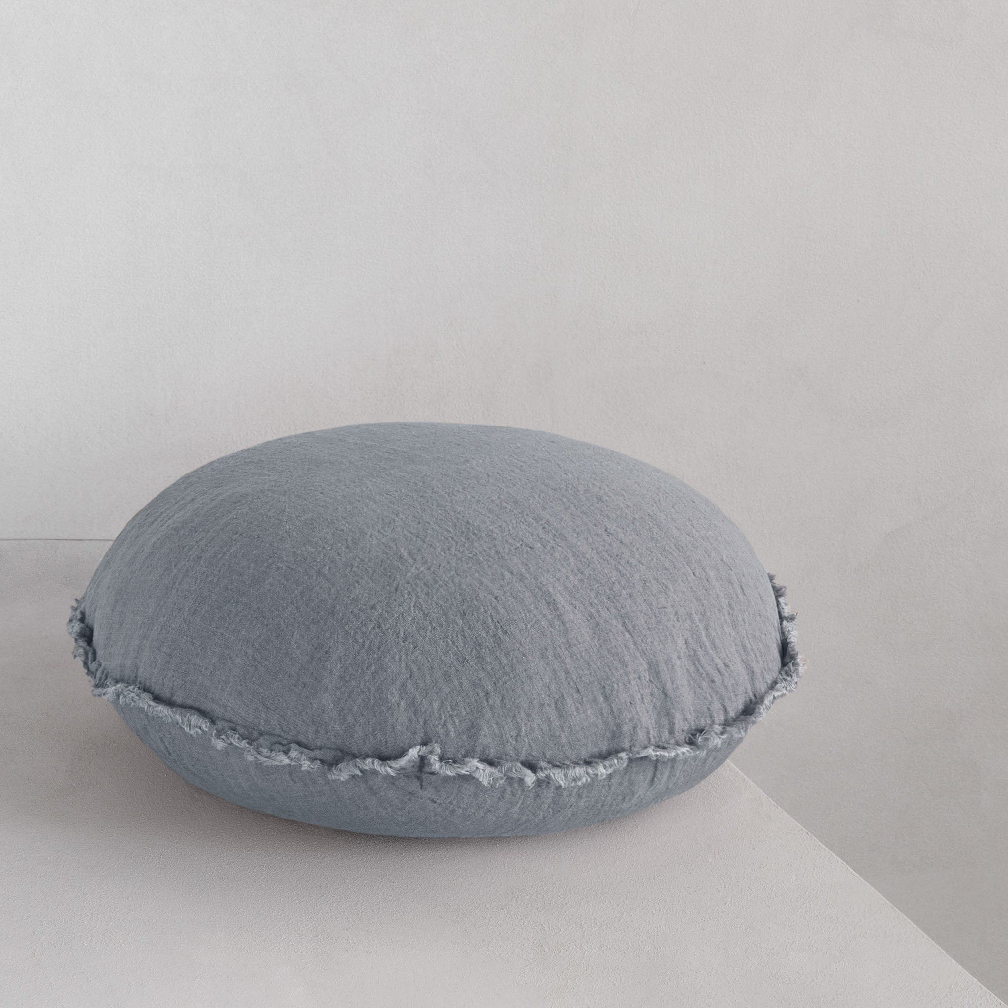 Round Linen Cushion | Cornflower Blue | Hale Mercantile Co.
