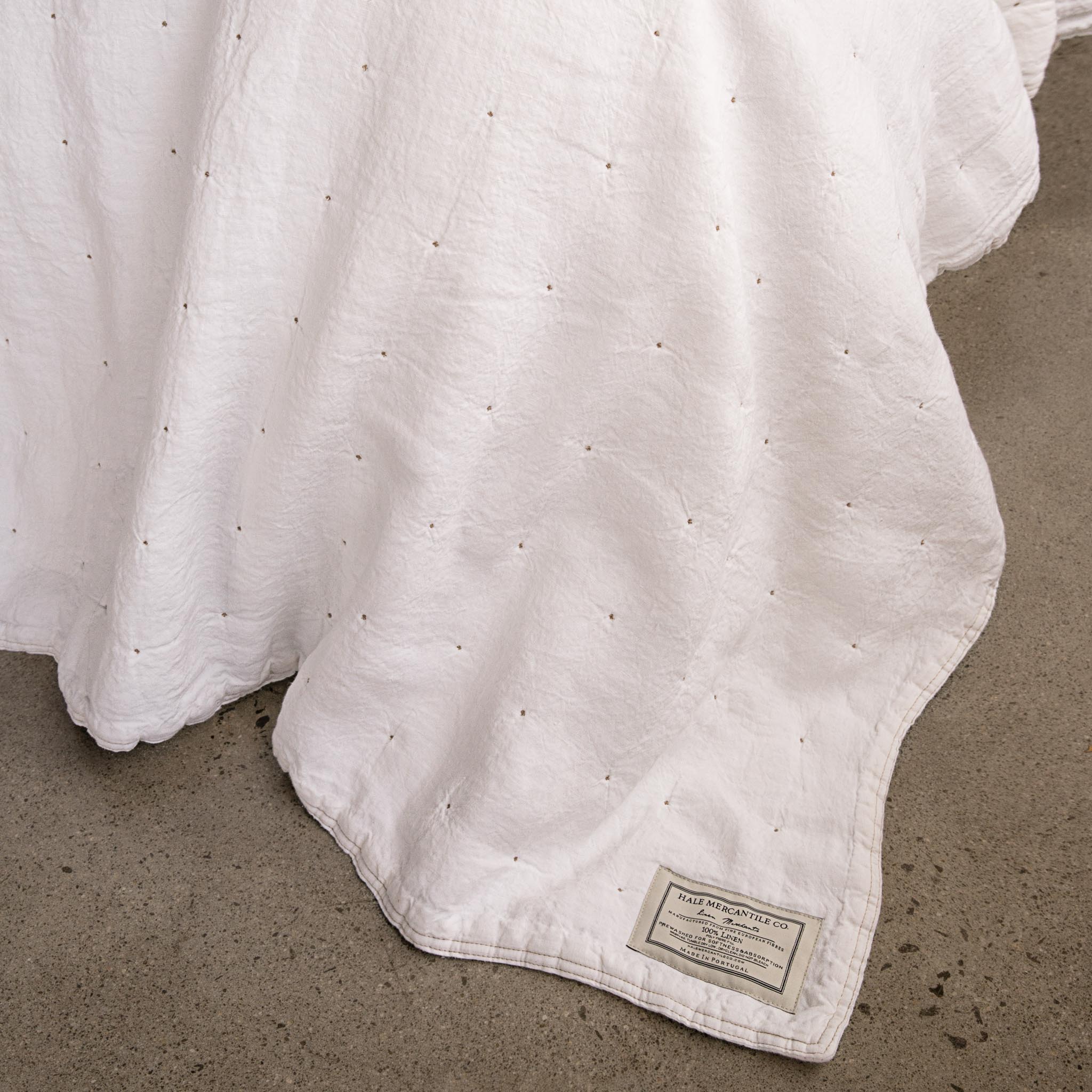 Linen Coverlet | Antique White | Hale Mercantile Co.