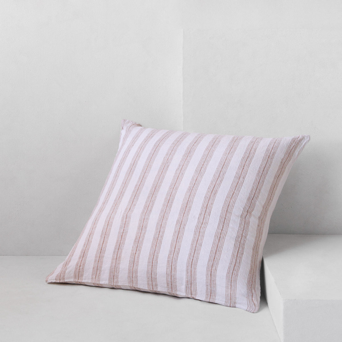 Basix Stripe European Linen Pillowcase - Ayrton/Russo
