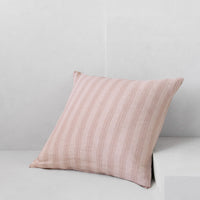 Basix Stripe European Linen Pillowcase - Rosa/Floss