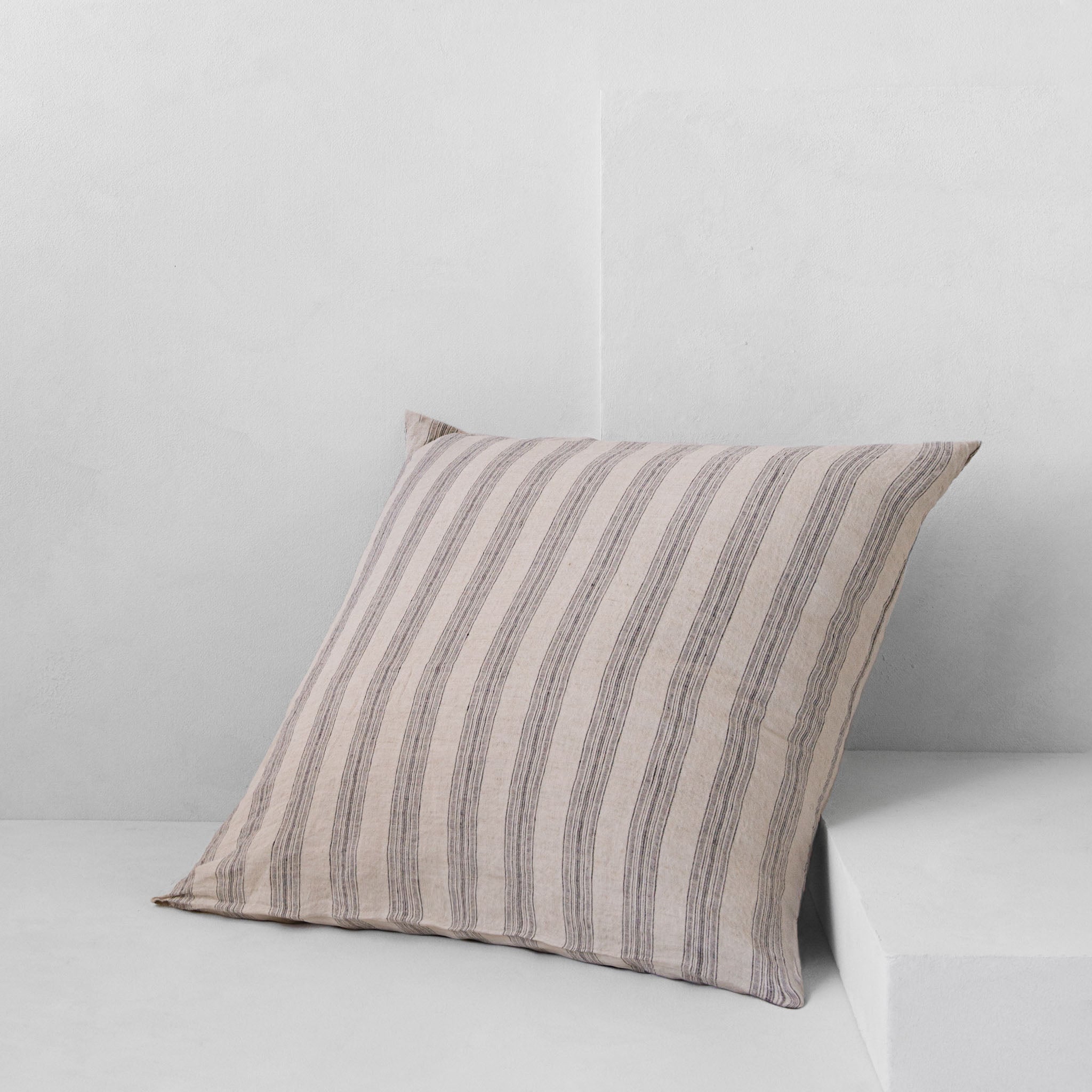 European Linen Pillowcases | Natural Stripe | Hale Mercantile Co.