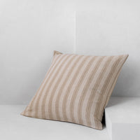 Basix Stripe European Linen Pillowcase - Brun/Sable