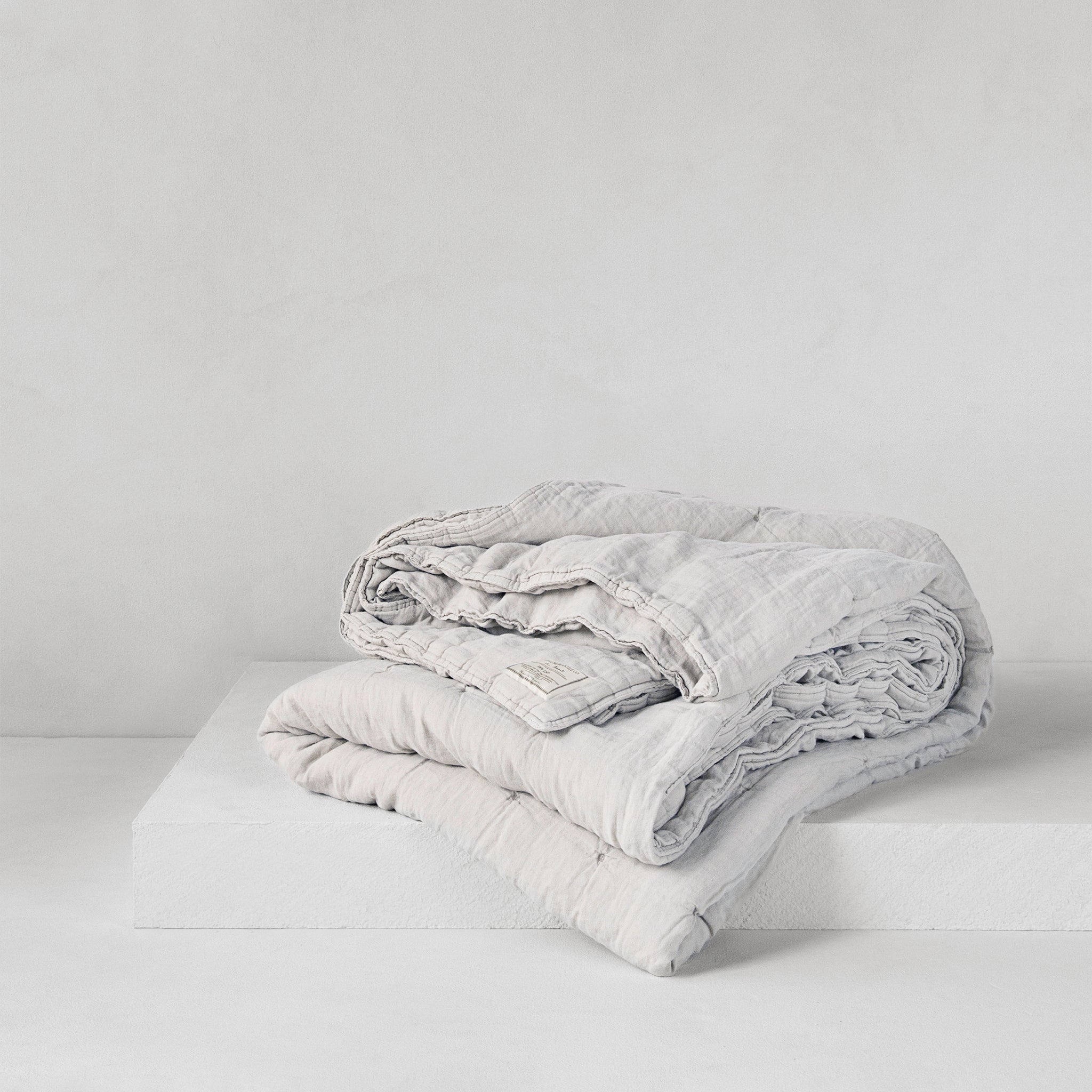 Pure Linen Quilt | Light Grey  | Hale Mercantile Co.