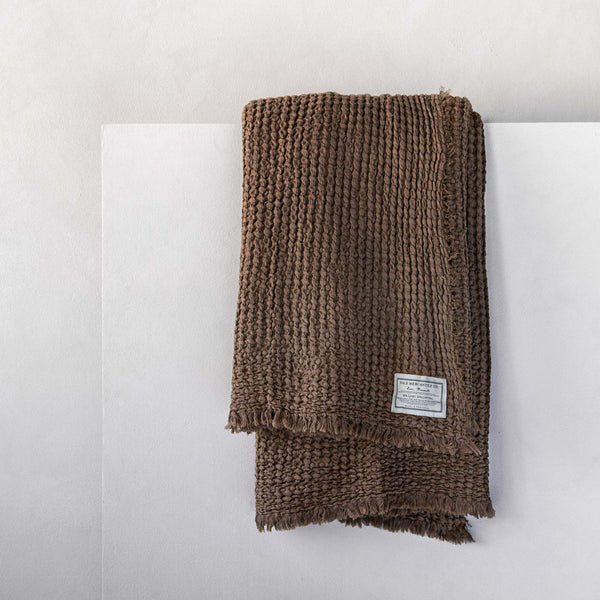 Linen Blanket Chocolate Brown Throw Hale Mercantile Co