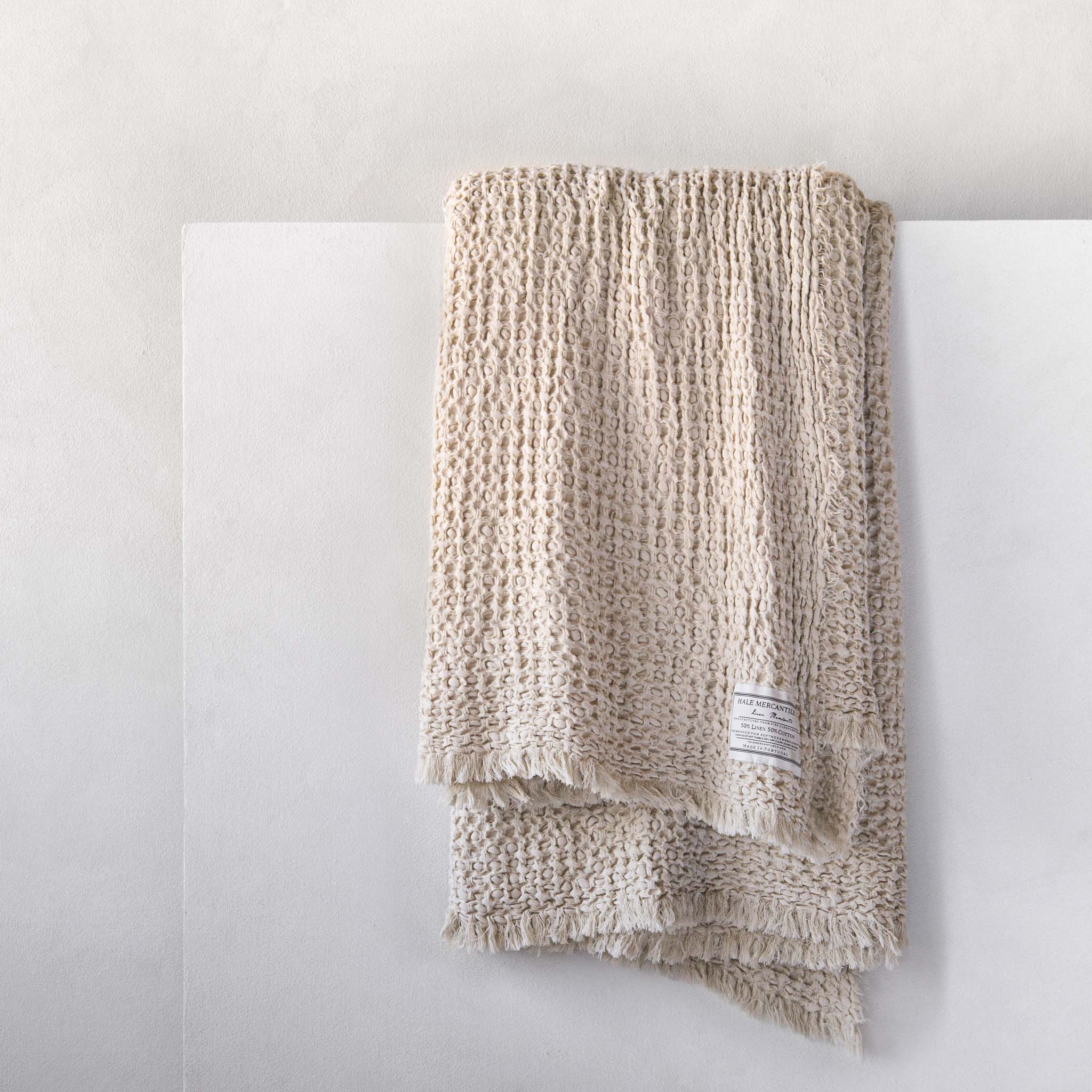 Linen Blanket | Sandy Color Luxury Throw | Hale Mercantile Co.