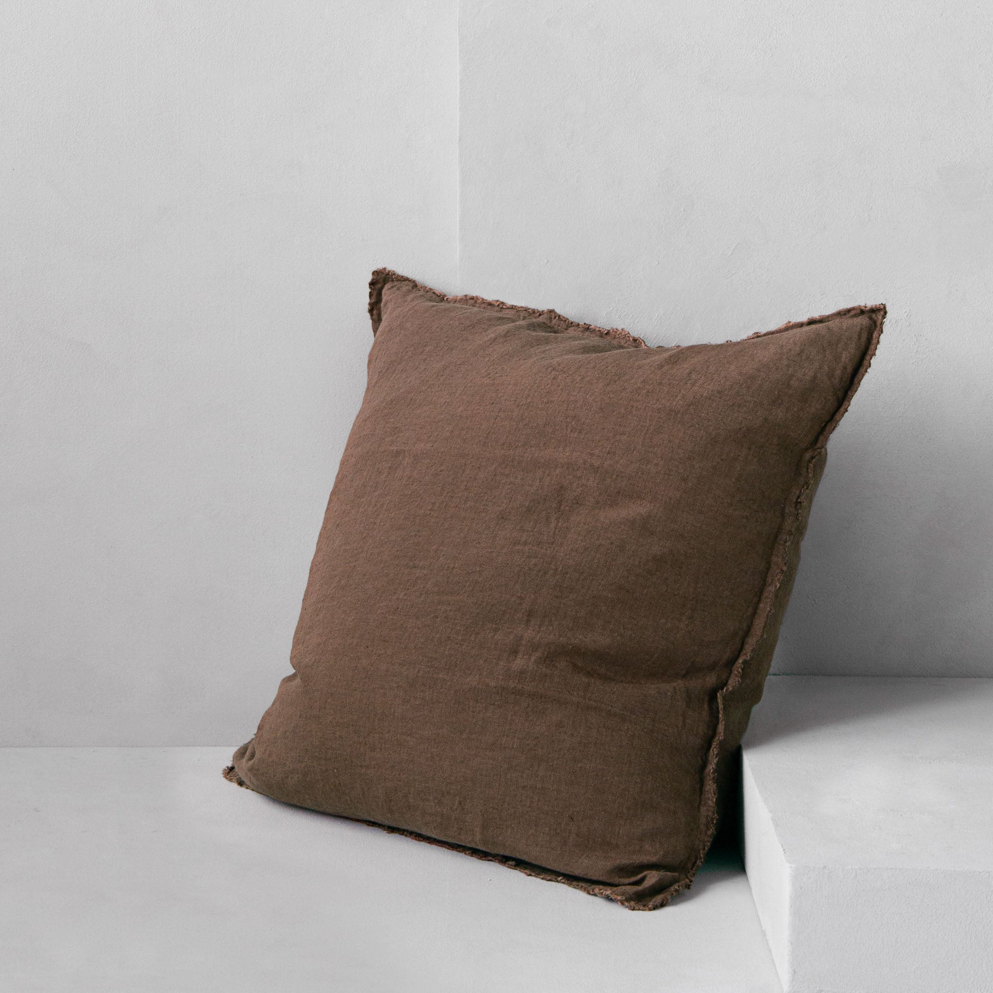 European Linen Pillowcase | Chocolate Brown | Hale Mercantile Co.