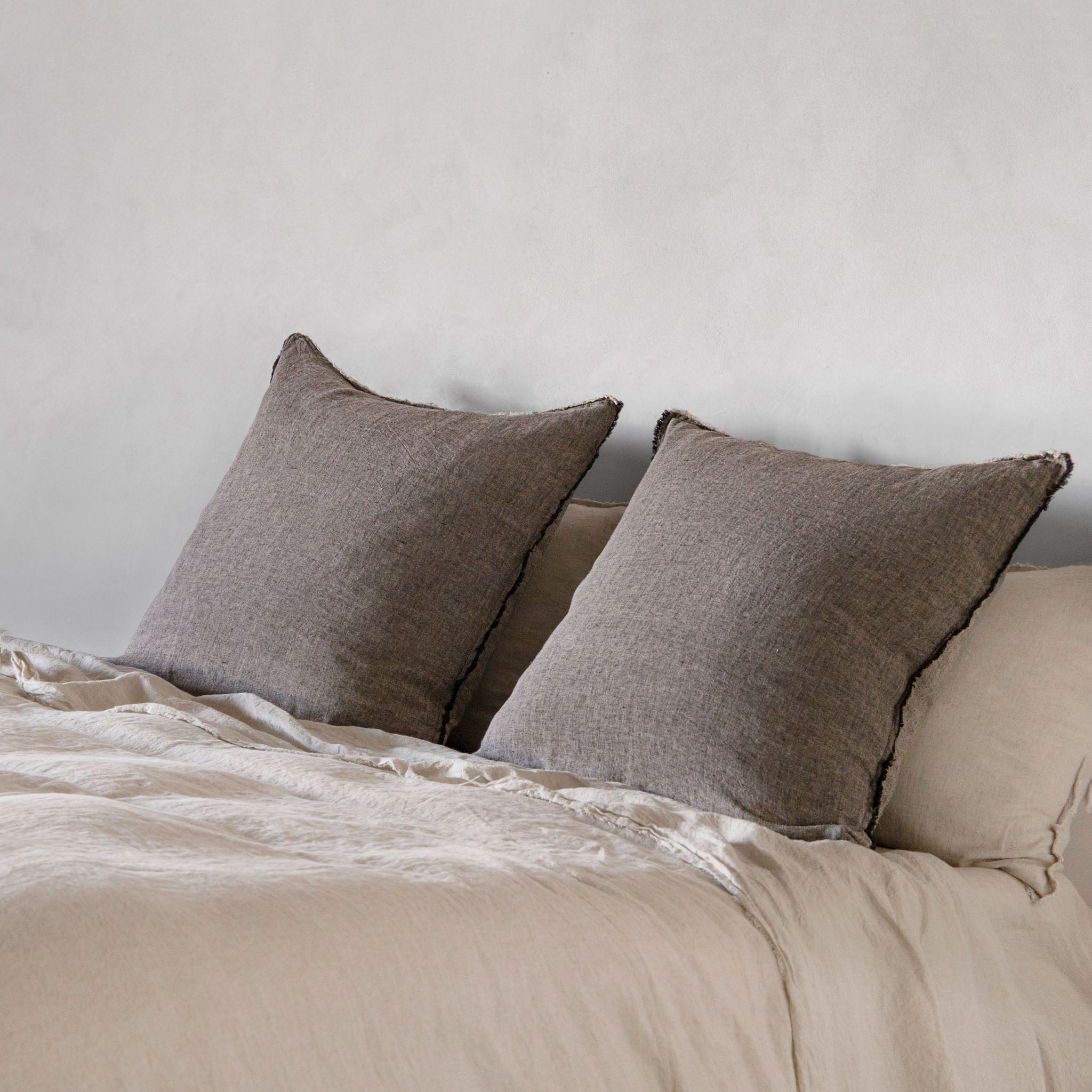 European Linen Pillowcases | Muted Black | Hale Mercantile Co.