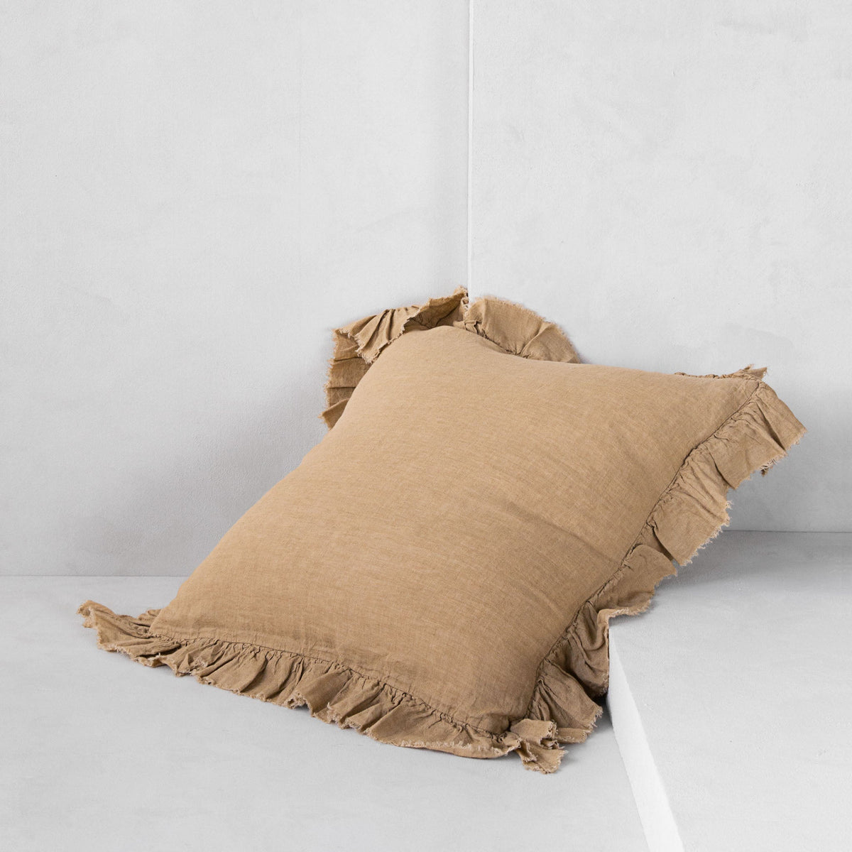 Kristine European Linen Pillowcase - Carmel