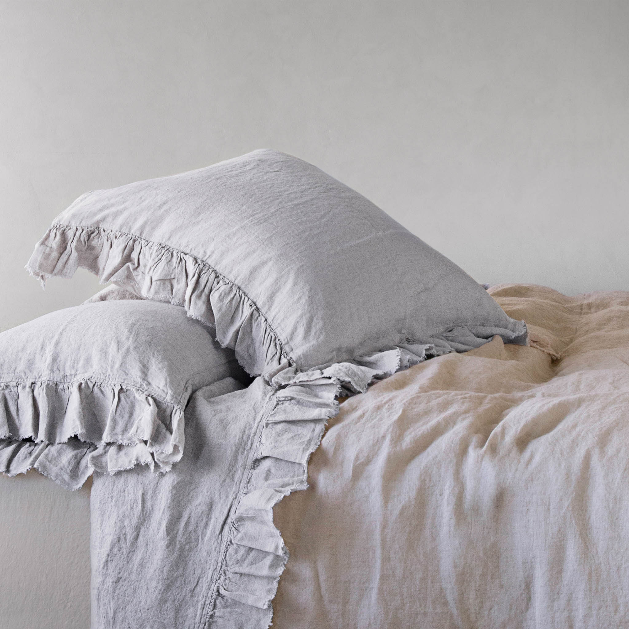 Linen European Pillowcase | Pale Grey | Hale Mercantile Co.