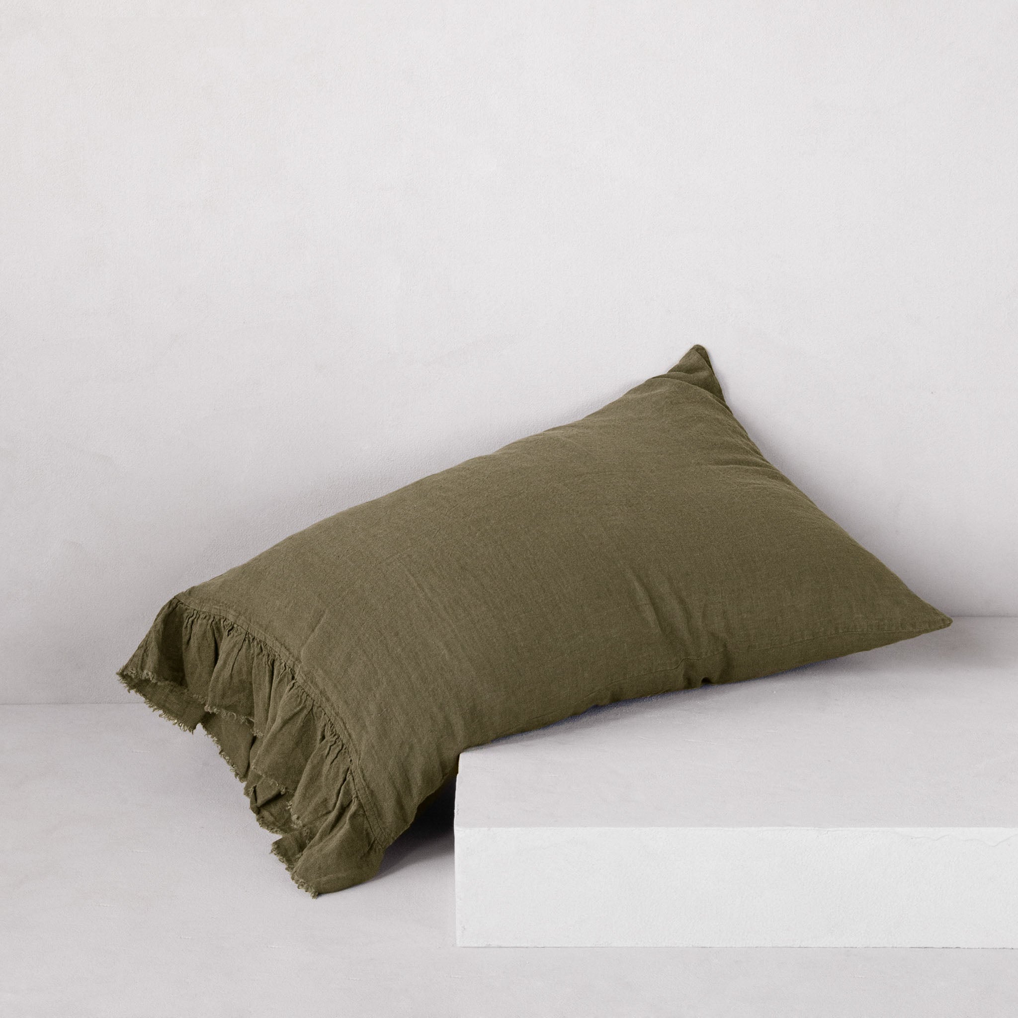 Pure Linen Pillowcases | Deep Khaki | Hale Mercantile Co.