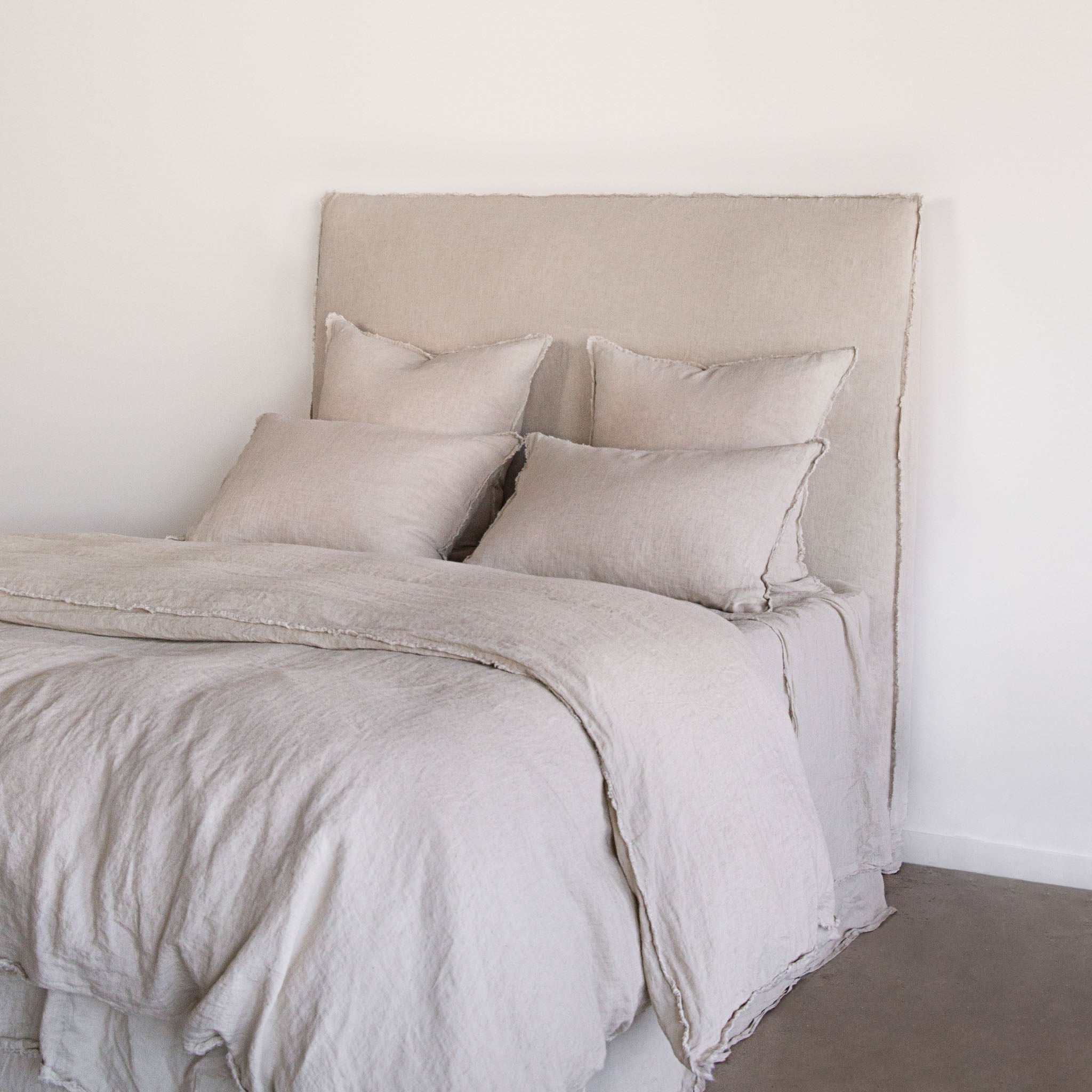 Linen Bedhead & Cover | Sandy color | Hale Mercantile Co.