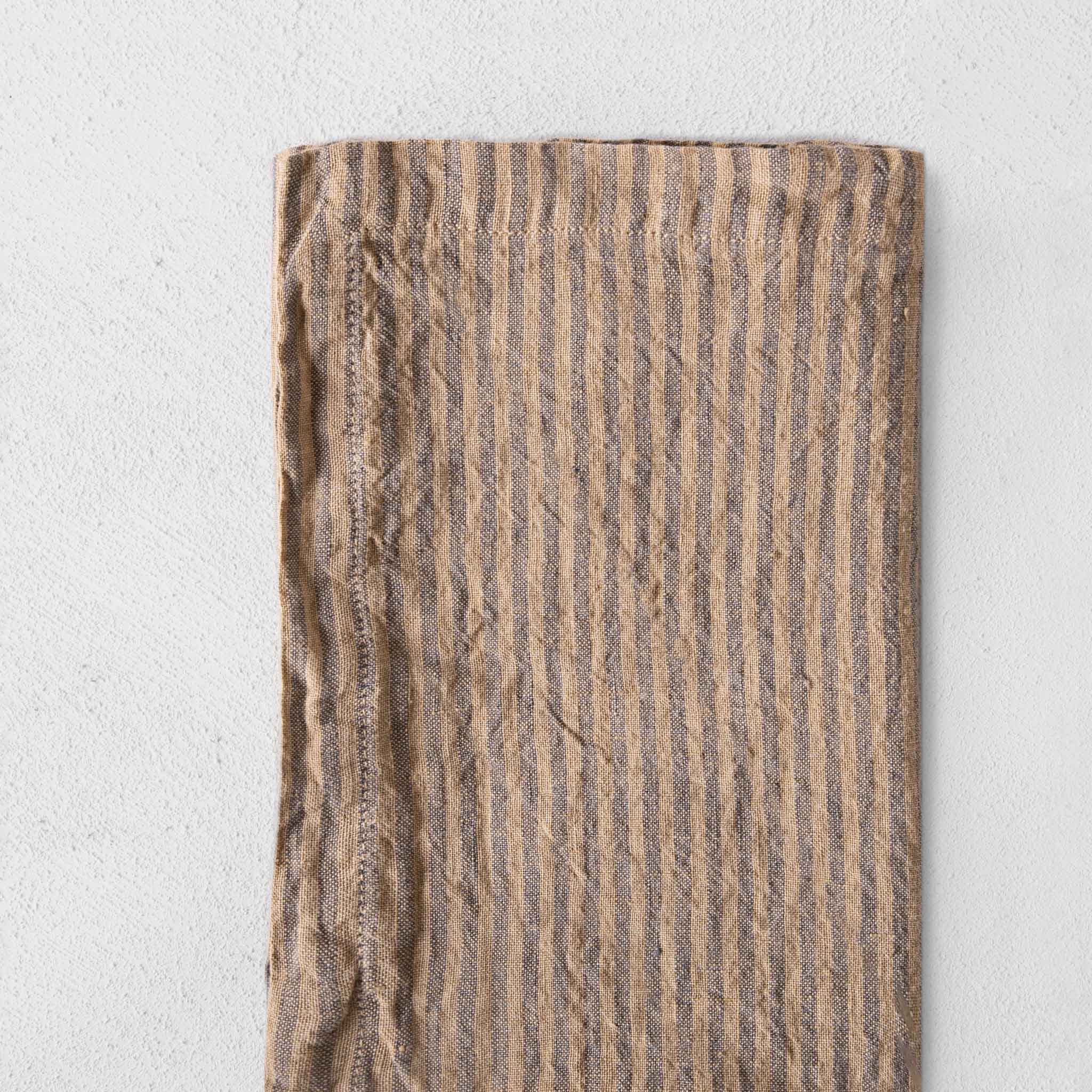 Stripe Linen Napkin | Charcoal Stripe | Hale Mercantile Co.