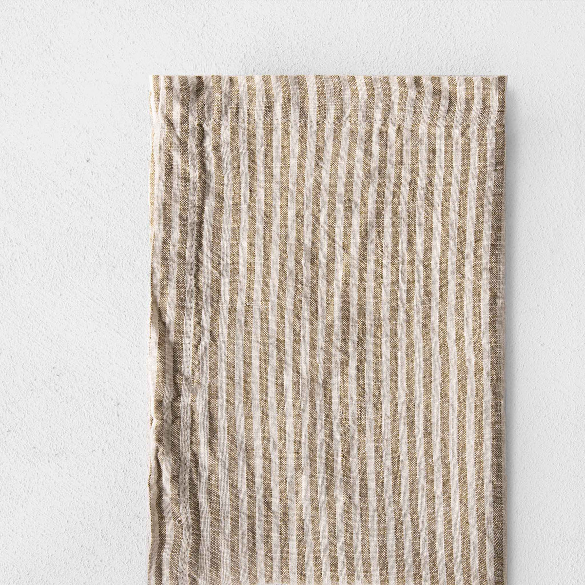 Basix Stripe Linen Napkin - Brun/Sable