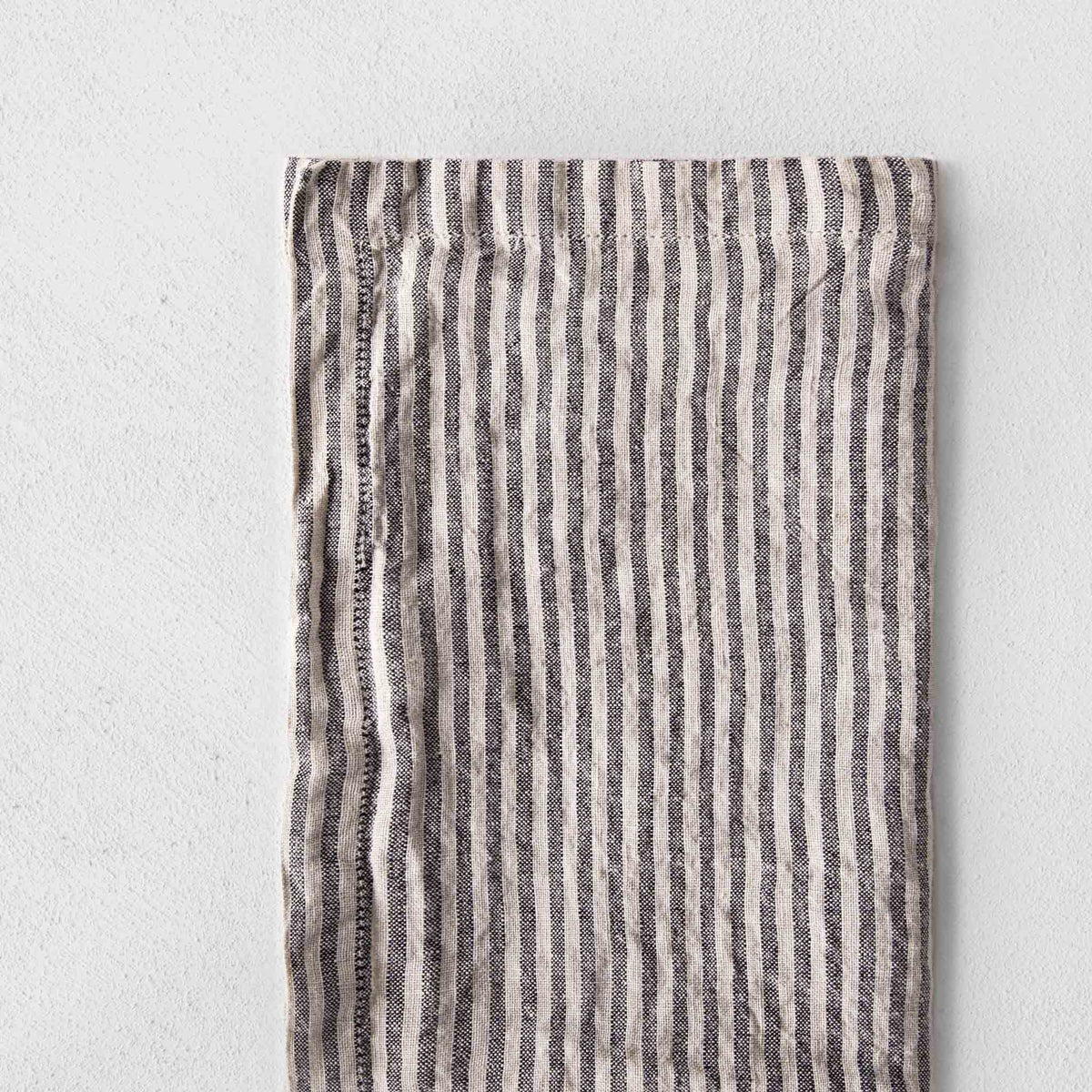 Basix Stripe Linen Napkin - Nox/Sable