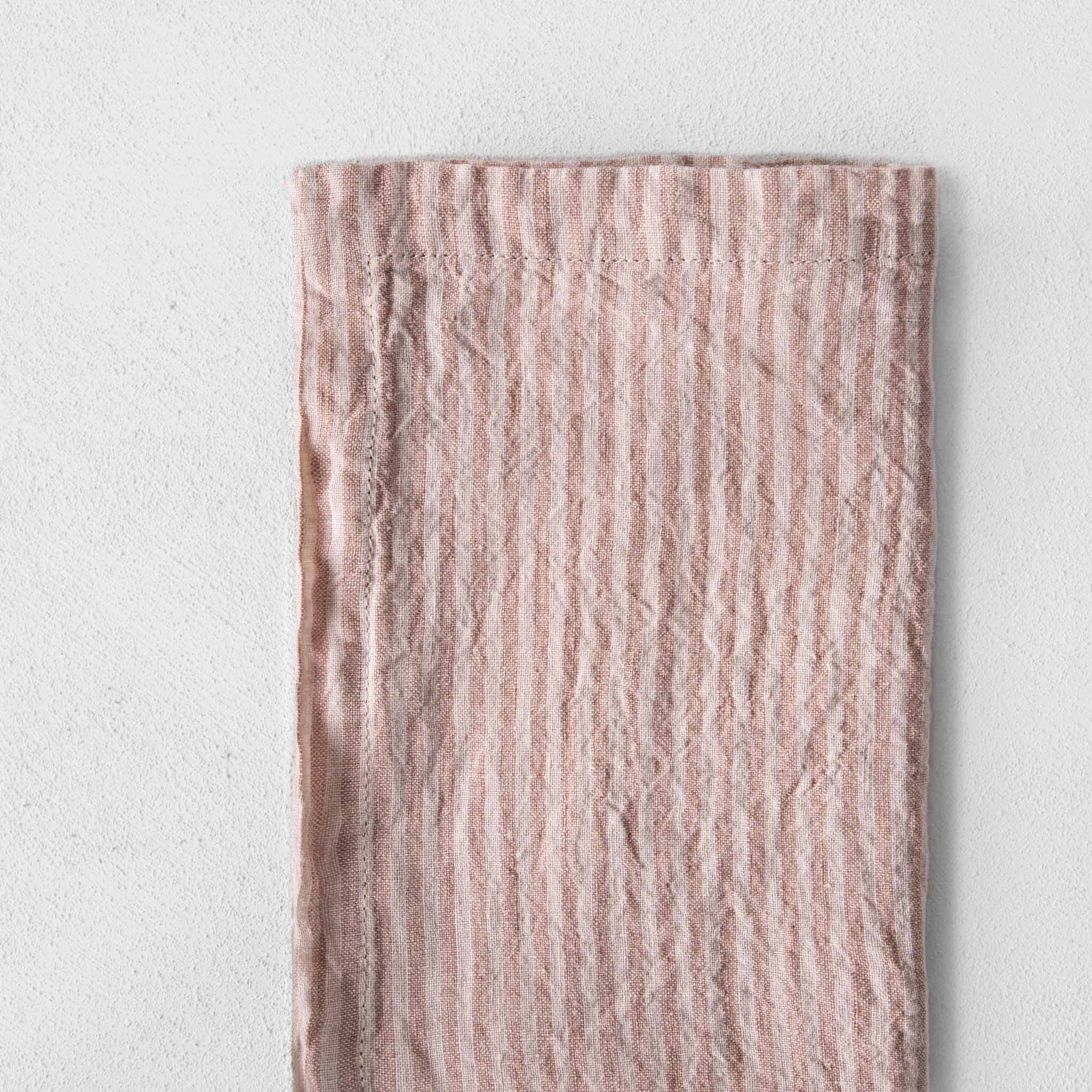 Stripe Linen Napkin | Pink Stripe | Hale Mercantile Co.