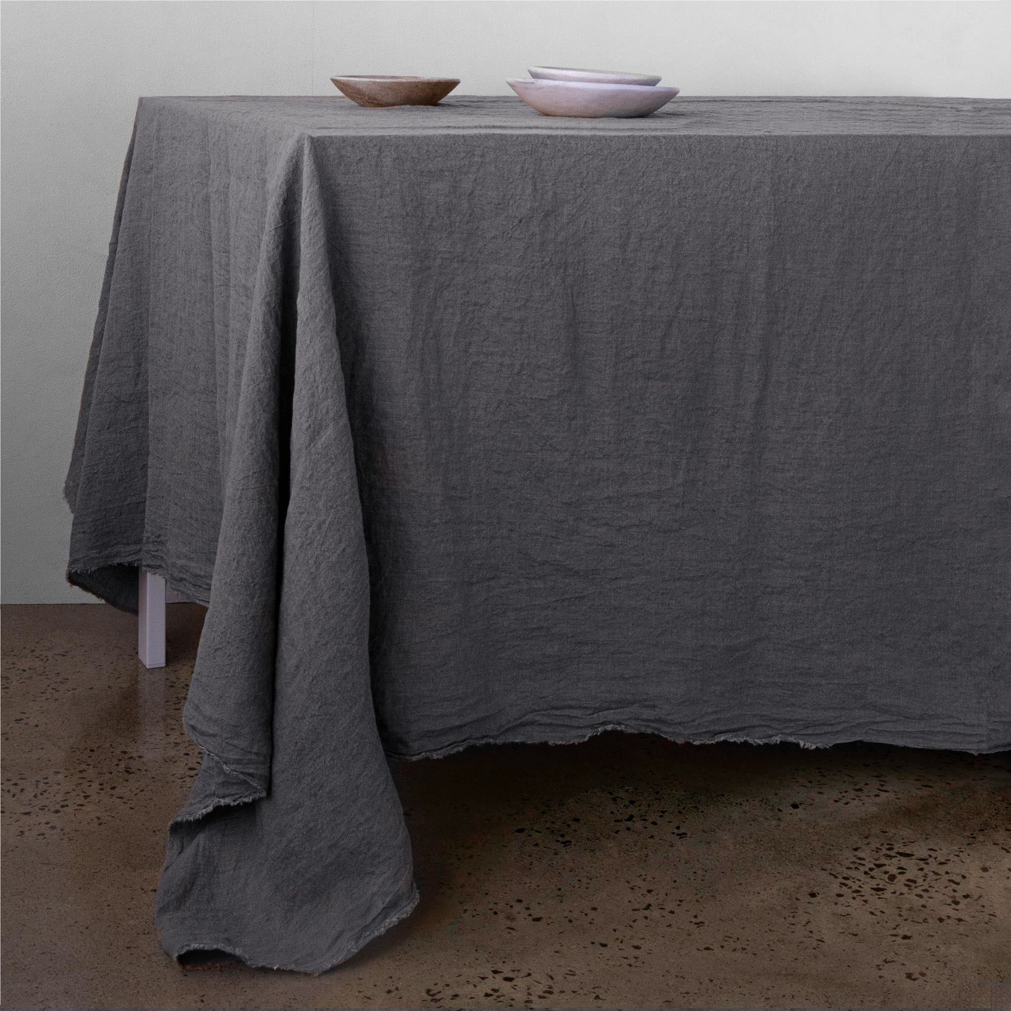 Linen Tablecloth | Charcoal Grey  | Hale Mercantile Co.