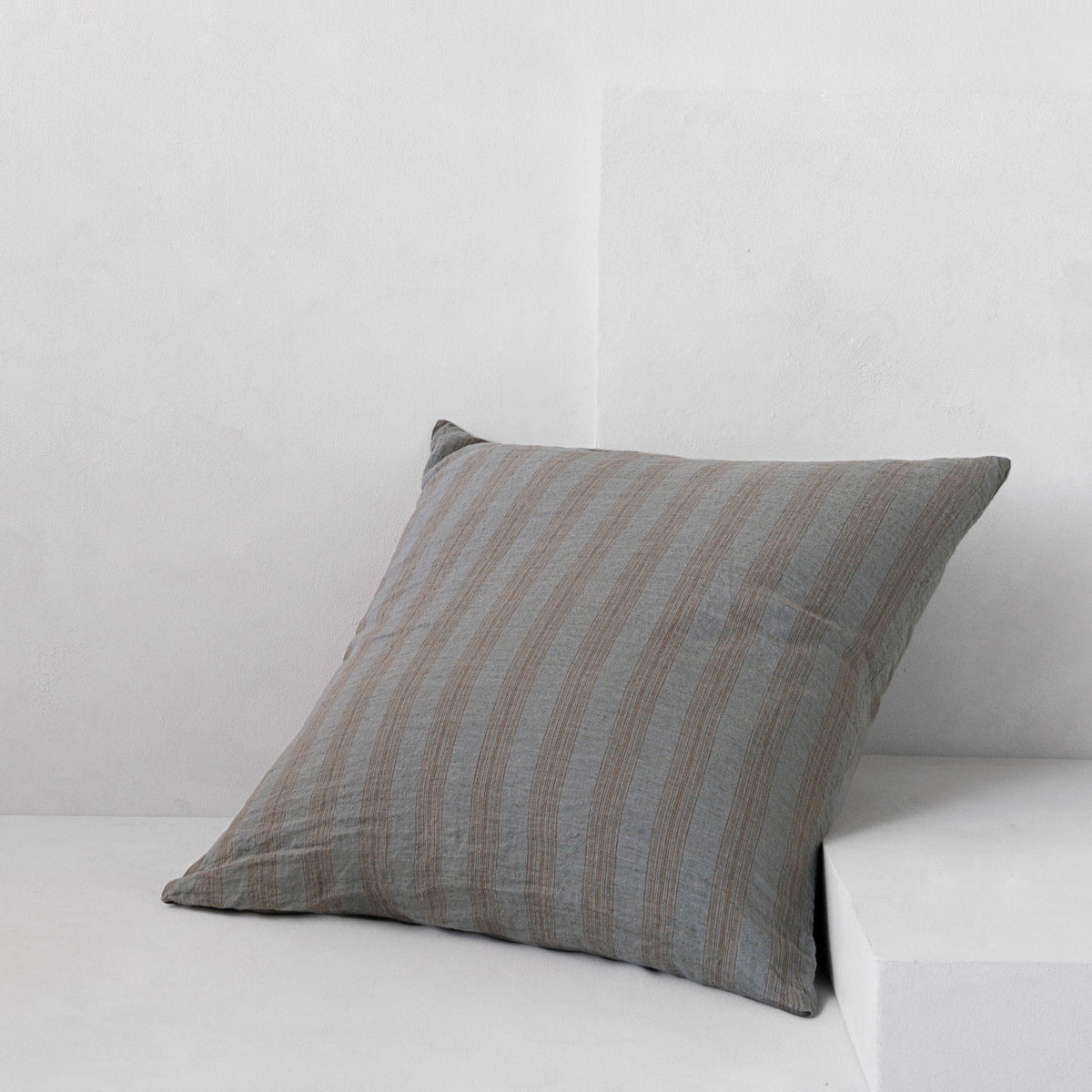 Basix Stripe European Linen Pillowcase - Mare/Bere